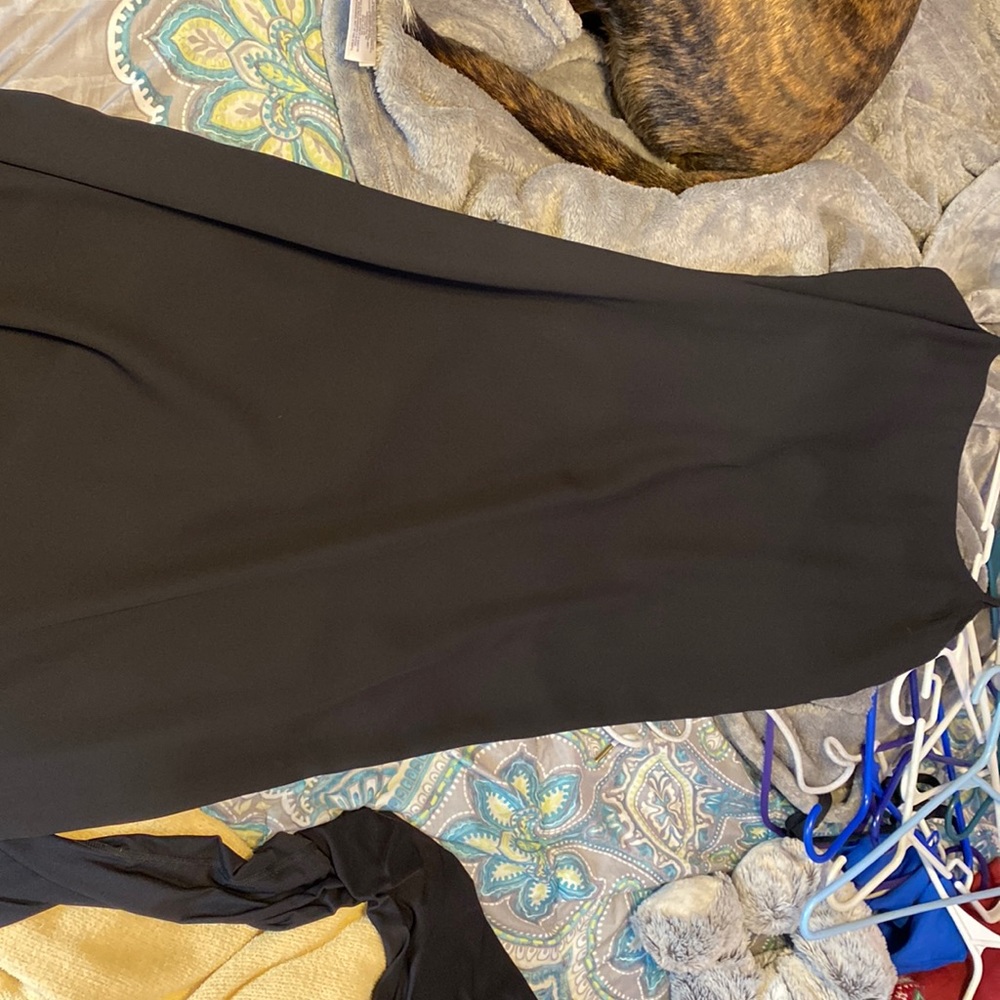 black dress with slit